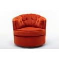 thumbnail image 5 of CAROCC Modern Akili Swivel Accent Chair Barrel Chair for Home Living Room Modern Leisure Chair Orange, 5 of 6