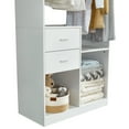 thumbnail image 6 of ModMakers 31.5 "W Wood Closet System, Walk In Closet System with Drawers, Heavy Duty Clothes Rack with Hanging Rods, Built In Closet Garment Rack With Max Load 1000 LBS, White, 6 of 7