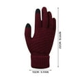 thumbnail image 2 of Womens Winter Gloves - Warm Soft Touchscreen Winter Gloves for Women, Elastic Cuff Knit Glove for cold weather D One Size, 2 of 2