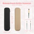 thumbnail image 2 of 2pcs Silicone Makeup Brush Holder Travel Essentials Makeup Brush Organizer Makeup Case Black Khaki, 2 of 6