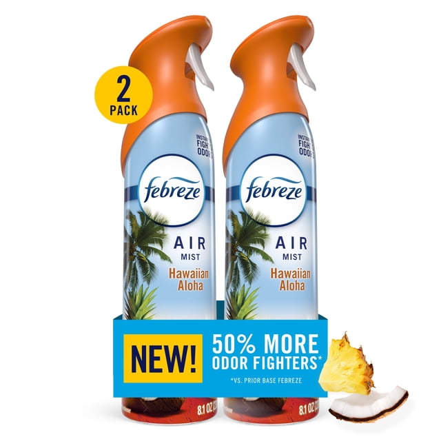 Febreze Air Mist, Air Freshener Spray, Odour Fighting Room Spray, Hawaiian Aloha, 230g, 2pk