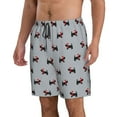 thumbnail image 2 of KLL Polka Dot Christmas Dog Men's Casual Summer Beach Shorts Hawaiian Shorts with Pockets-X-Large, 2 of 5