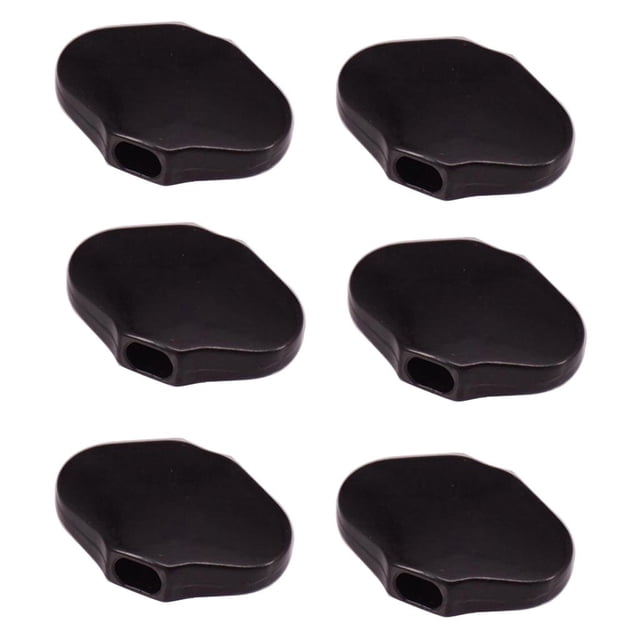 Paquete De 6 Botones De Sintonizador De Guitarra Universal Cabezal De Reemplazo De Llave De Afinación Negro, Con Tornillos Y Juntas Hugo Botones de clavija de afinación de guitarra