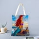 thumbnail image 2 of Black Mermaid Bolso de tela con estampado de lienzo para mujer, bolsa de compras reutilizable y estética, con cremallera interior, regalo para mujer, 35 × 40 cm., 2 of 6