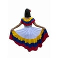 thumbnail image 4 of Colombian Traditional Fiesta Dress for Adults - White, 4 of 12