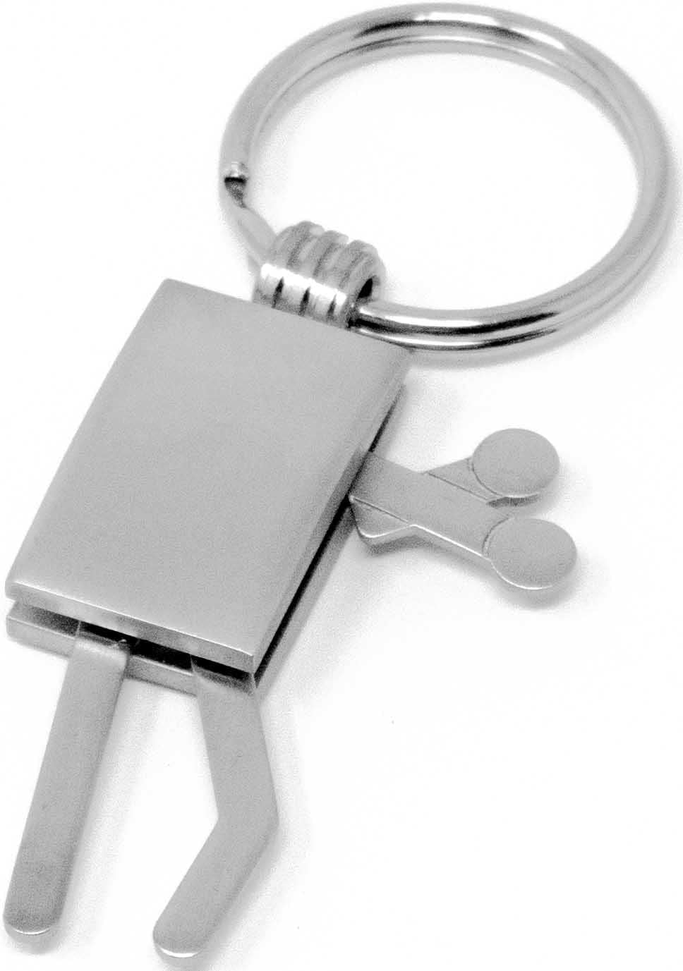 Gold and Silver Keychain (Silver Blank Slate) 