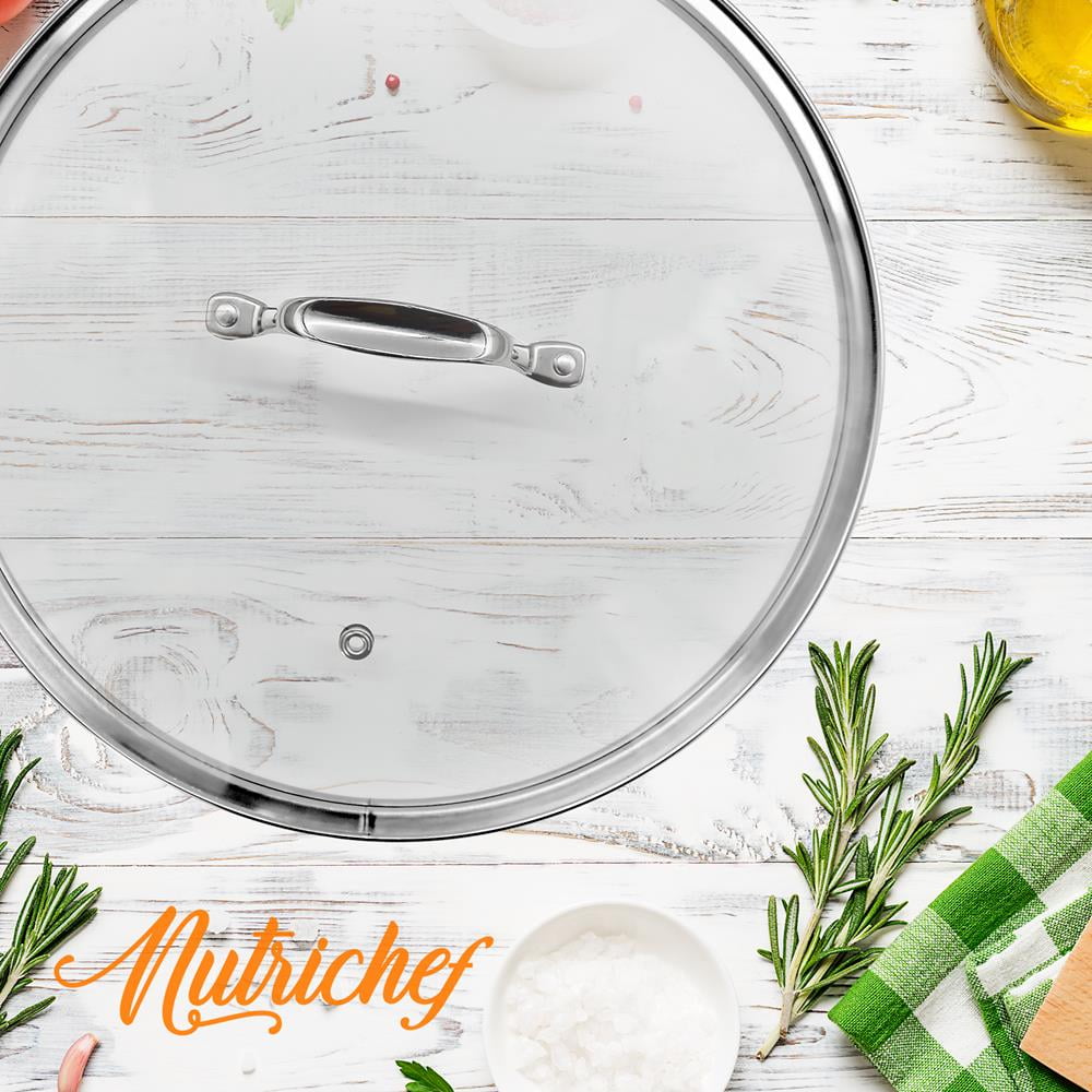 Cookware Stockpot Lid, See Through Tempered Glass Lids, Works with Model: NCSP16, Stain Resistant and Easy to Clean