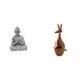 thumbnail image 1 of Estatua de mono en miniatura, figura de Buda, animal, arenisca, artesanía de madera, escultura meditativa, adecuada para regalar, decoración del hogar, 1 of 8