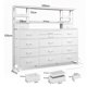 thumbnail image 5 of QUORIVE Mueble Almacenador Blanco 15 Cajones Con Tomacorrientes Y Zona De Exhibición Superior, 5 of 8