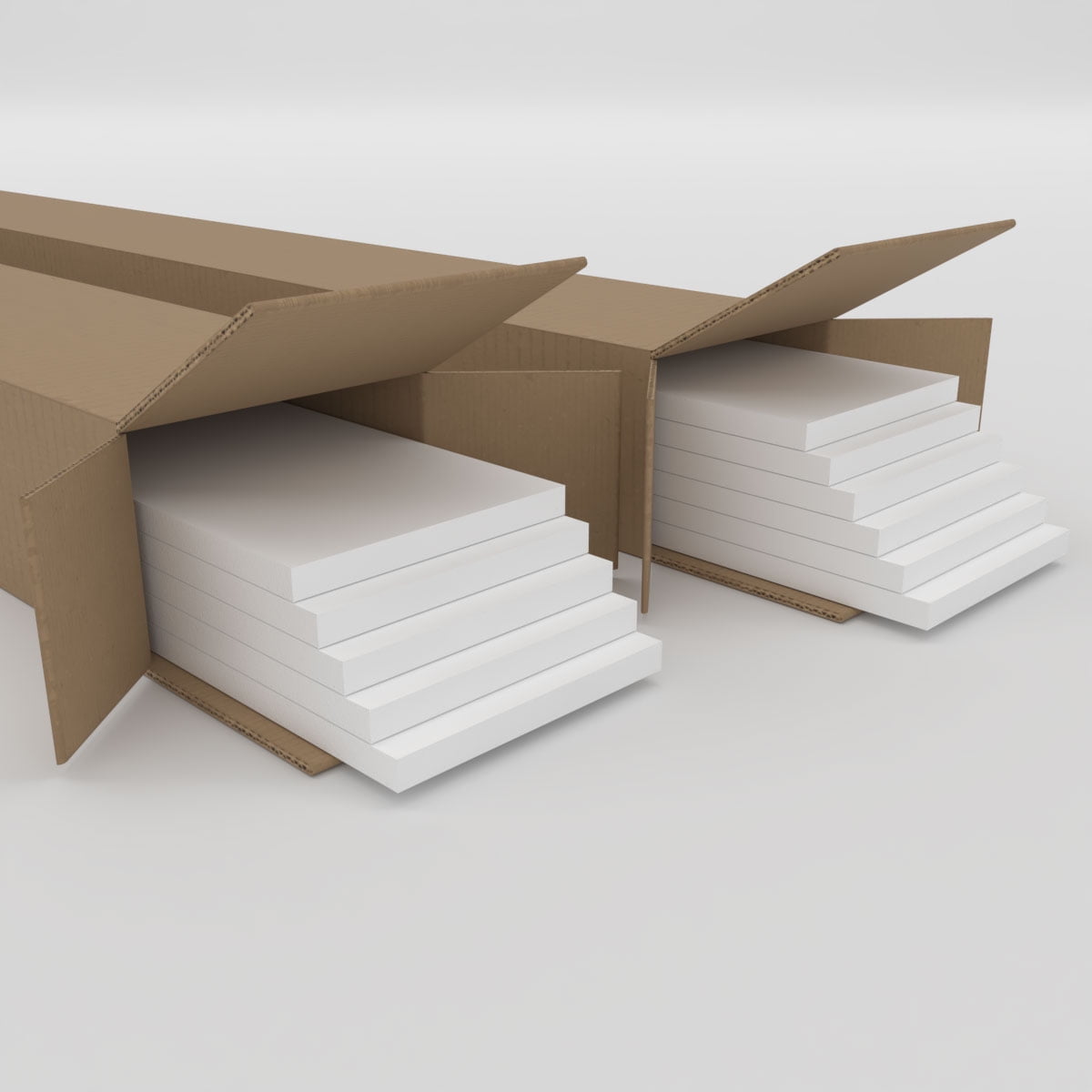 Ekena Millwork 47"H x 3/8"T Adjustable PVC Slat Wall Panel Kit with 4"W Slats, Unfinished (contains 11 Slats)
