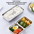 thumbnail image 3 of tamizeot Stainless Steel Snack Containers 2 Compartment Pack Healthy Lunch 2Pcs, 3 of 5