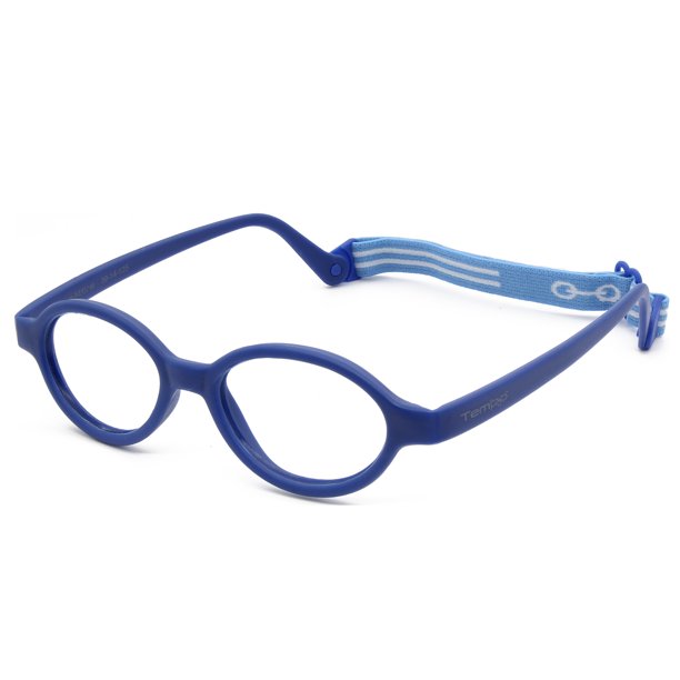 Tempo Throwback Oval 39/14 Dark Blue Flexible Kids Glasses Age