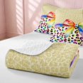 thumbnail image 4 of Erosebridal Leopard Bow Print Twin Quilt Set for Girls, Cheetah Animal Spots Girly Twin Coverlet Set, 2pcs 1 Bedspread and 1 Pillowcase, 4 of 7