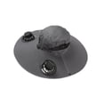 thumbnail image 2 of Sombrero de ancha para exteriores con ventilador incorporado, ligero, para pesca y playa gris, 2 of 8