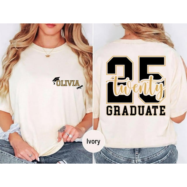 Personalized Class of 2025 Graduation Shirt Custom Senior Graduate T-Shirt Perfect Graduat - As Picture - 3XL