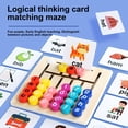 thumbnail image 6 of UUWEAR Wooden Double-Sided Color Shape Matching Slide Puzzle Montessori Educational Board Games Travel Toys for Toddlers Kids Boys Girls 3 4 5 Years Old Preschool Logic Game Brain Teasers B, 6 of 9