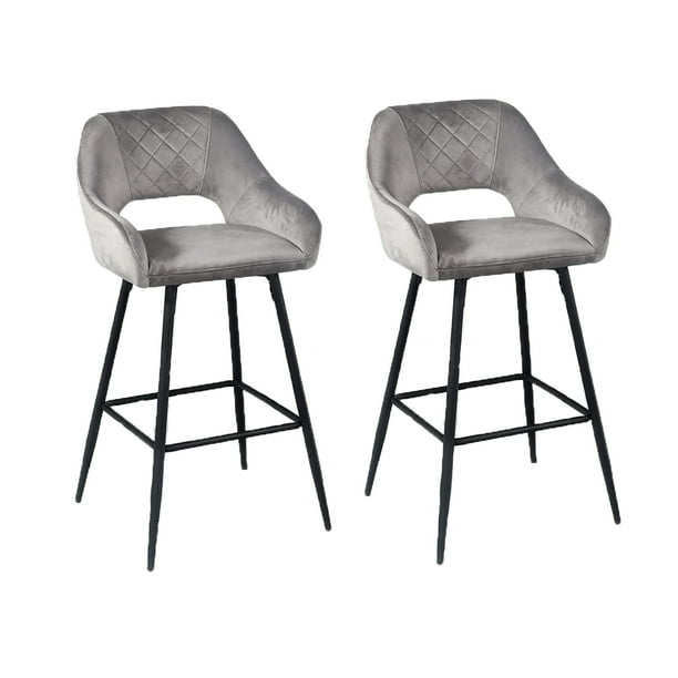 27 inch Bar Stools Set of 6,Counter Height Stool Chairs Upholstered