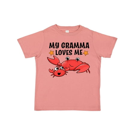 

Inktastic My Gramma Loves Me- Cute Crab Family Gift Toddler Boy or Toddler Girl T-Shirt