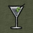 thumbnail image 2 of Dalix Martini Embroidered Lightweight Relaxed Jersey Tee Summer Cute Food Womens in Military Green XL X-Large, 2 of 5