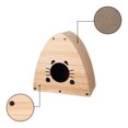 thumbnail image 3 of THE LICKER STORE Koko 19" Modern Cardboard Triangle Cat Cave Scratcher with Catnip, Brown Wood Pattern, 3 of 6