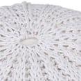 thumbnail image 3 of Simpli Home Shelby Hand Knit Round Pouf in Cream, 3 of 6