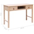 thumbnail image 4 of vidaXL Writing Desk Natural 110x45x76 cm Wood, 4 of 5