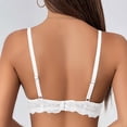 thumbnail image 2 of Underwire Bras for Women Adjustable Strap Sexy Lace Patchwork Bralettes Padded Comfort Everyday Tshirt Bra, 2 of 3