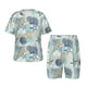 thumbnail image 1 of Balery Algae Corals and Seashells Conjunto de Pijama Infantil de Manga Corta con Estampado – Ropa de Dormir de Algodón Suave-4X-Large, 1 of 6