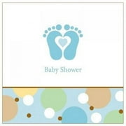 Various Tiny Toes Blue Disposable Lunch Napkins, 18 Count