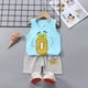 thumbnail image 1 of Ropa de verano para niños, ropa para niños, conjunto de ropa para bebés, conjunto de ropa para niñas pequeñas, camisetas de algodón con dibujos animados y pantalones cortos para 1, 2, 3 y 4 años Tan Jianjun unisex, 1 of 2