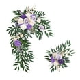 thumbnail image 2 of Plantas de decoración artificial Colcomx hojas violeta arco flores, 2 of 7