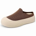 thumbnail image 3 of Viluyesy Women's Platform Sneakers Chunky Slip On Comfortable Breathable Knit Walking Shoes Non Slip Casual Flats Coffee Size 8, 3 of 9