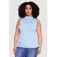 thumbnail image 2 of Women's Plus Size Seamless Ribbed Knit Mock Neck Tank Top, 2 of 4