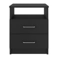 thumbnail image 3 of Nmkwnr 2 Drawers Nightstand with 1 Open Shelf for Home, Living Room, Black, 3 of 7