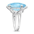 thumbnail image 2 of Gem & Harmony 13.50 Carat (Ctw) Oval Blue Topaz Ring in Sterling Silver for Women, 2 of 6