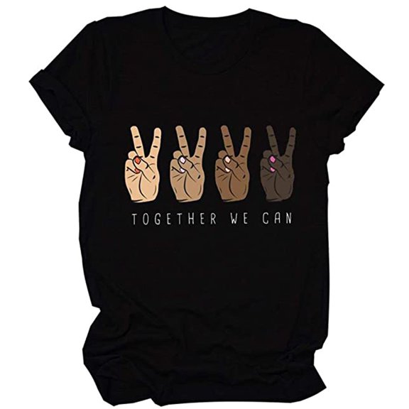 Graphic Tennis Tees for Women Plus Size Women Printed O Neck T-Shirts Funny Short Sleeve Graphic Tee Tops for Everyday Casual Wear Gray XL