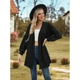 thumbnail image 3 of Women'S Crochet Open Cardigan Long Sleeve Cover Up Summer Black S, 3 of 7