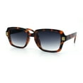 thumbnail image 5 of Retro Luxury Keyhole Hipster Horn Rim Plastic Rectangle Sunglasses Tortoise - Smoke, 5 of 8