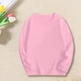 thumbnail image 2 of Ruyang Boys Girls Long Sleeve Cotton Shirt Plain Crewneck Cute Tops Kids Basic Tee Solid Athletic Casual Sweatshirts, 2 of 8