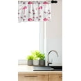 thumbnail image 3 of Ambesonne Bird Print Valance Pack of 2, Flamingo Petal and Dots, 54"X12", Cadet Blue Pink, 3 of 3