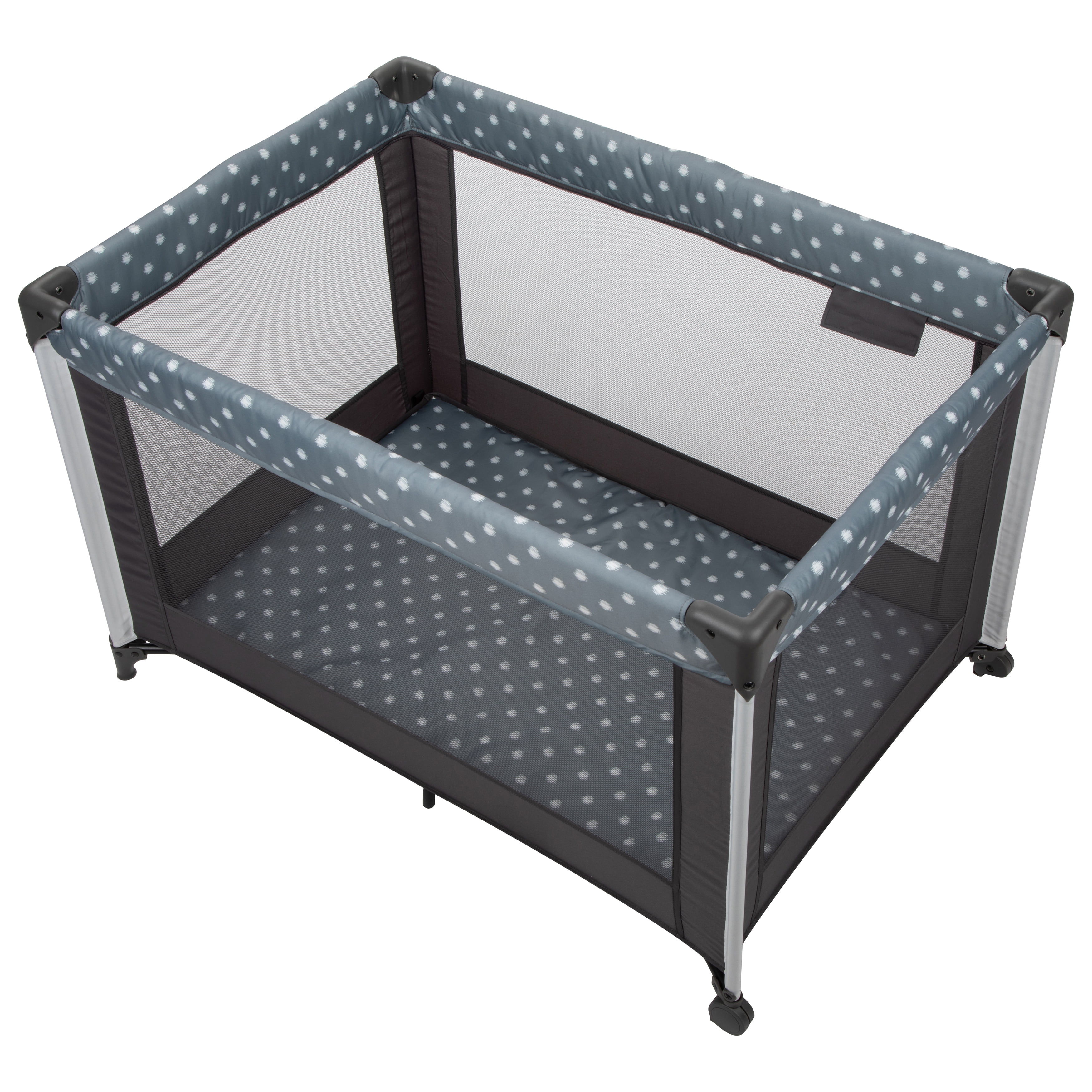 Babideal Dottie Baby Playard with Bassinet, Grey Dot, Infant