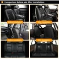 thumbnail image 3 of DIKSOAKR Car Seat Cover Fit for Toyota Corolla Cross 2022-2024 5-Seat Faux Leather Full Set Waterproof （Black&Gray）, 3 of 5