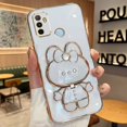 thumbnail image 1 of Funda MOTO E7 Plus E7 G9 G9 Play G8 G8 Play G8 Power G50 4G 2021 G50 5G Straight edge electroplated rabbit lens phone, 1 of 4