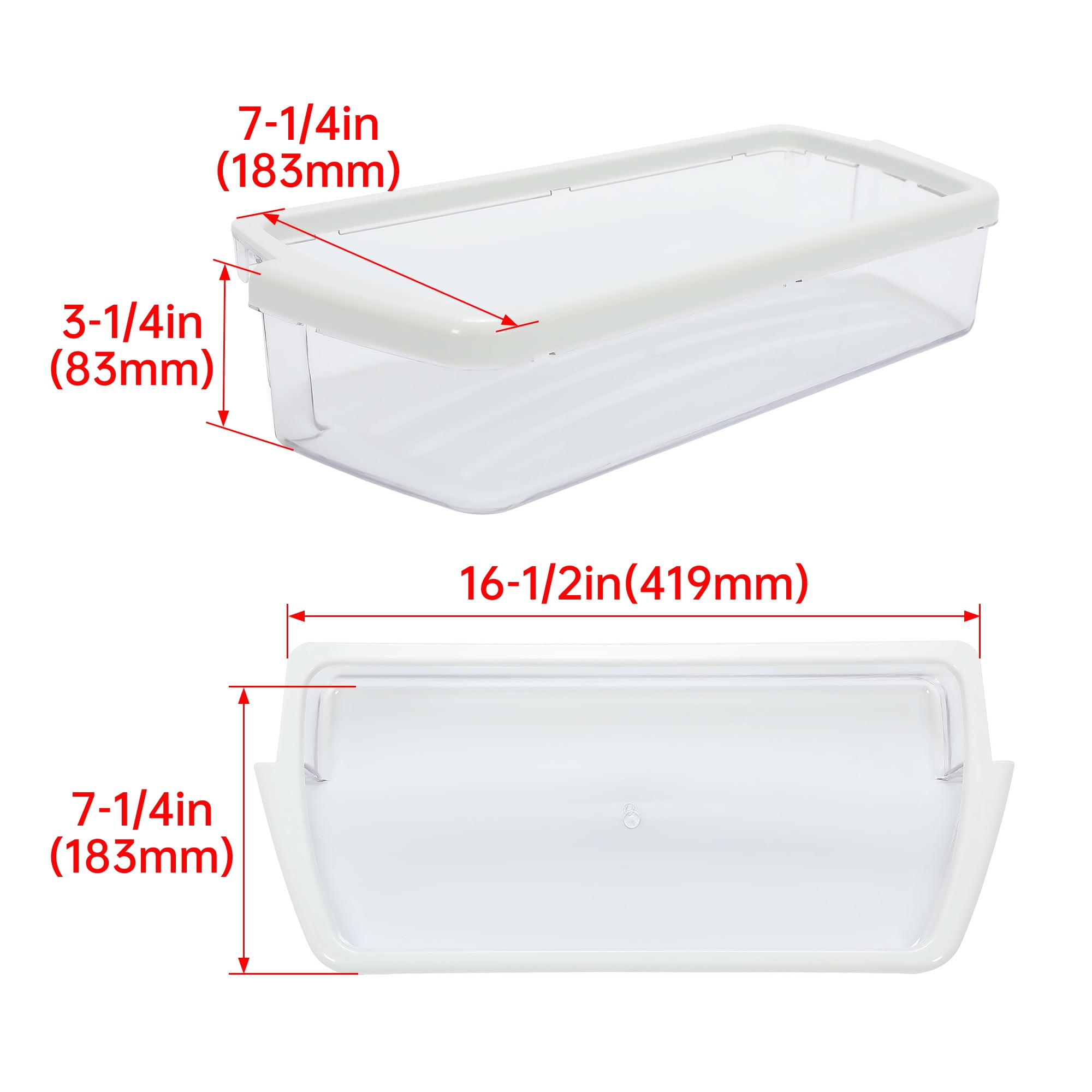 Kojem 2pcs Refrigerator Door Bin Shelf Compatible with Whirlpool Refrigerator W10321304