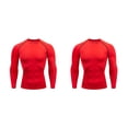 thumbnail image 1 of Minnieouse Ropa interior térmica para hombre, medias elásticas de secado rápido para deporte, capas Base para correr, ropa deportiva para rojo 2Conjunto, 1 of 6