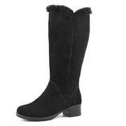 Comfy Moda Women's Tall Winter Boots | Suede Leather | Fur Lined - Manhattan