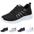 thumbnail image 2 of AUDeals Women’s Mesh Breathable Sneakers Air Cushion Casual Running Shoes Ortho Stretch Cushion Arch Support Plantar Fasciitis (Black, 6), 2 of 7