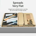 thumbnail image 3 of ELEHOLD Luxury Case for Samsung Galaxy Z Fold 4 Rugged PC Shell with Built-in Hidden Kickstand Hinge Protection Support Wireless Charging  Shockproof Protective Case,Gold+Gold, 3 of 8