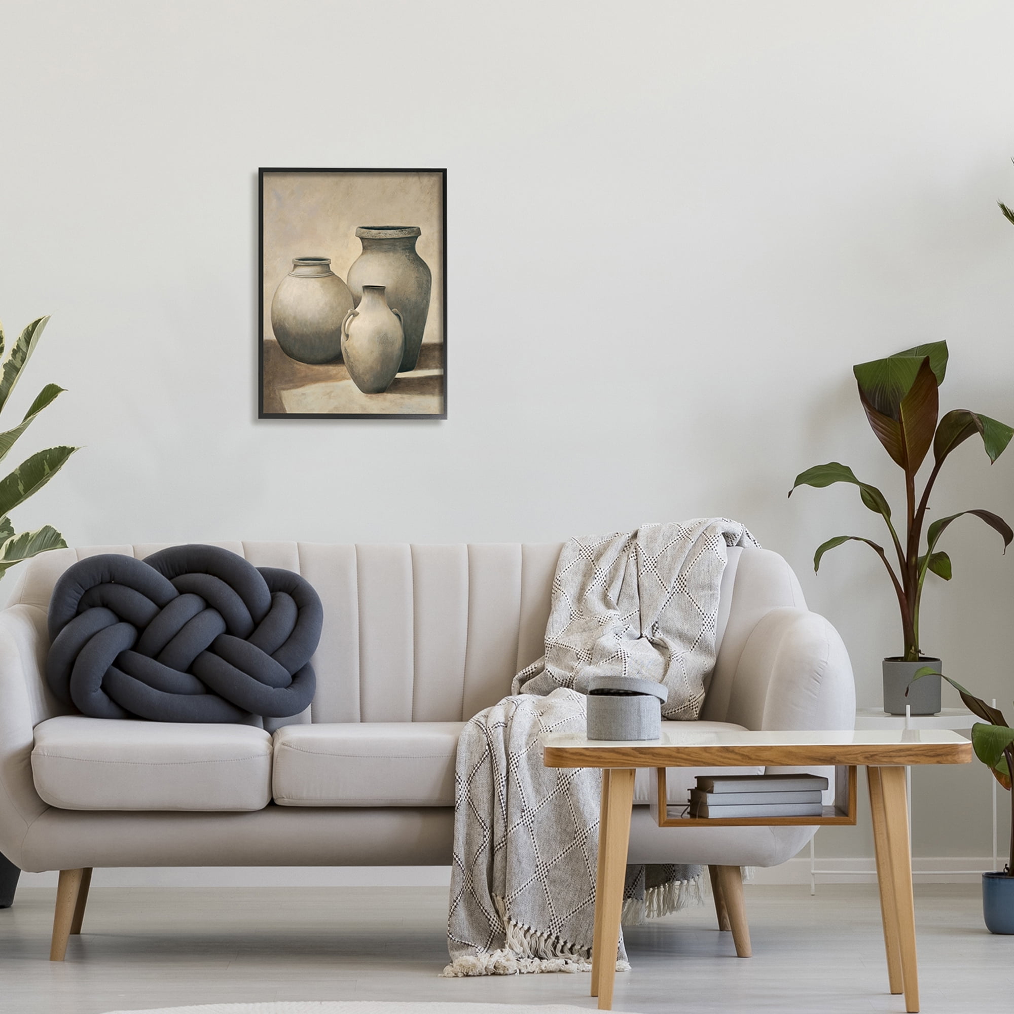 Stupell Industries Clay Plant Pottery Jars Still Life Pencil Sketch,16 x 20, Design by Andre Mazo