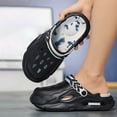 thumbnail image 2 of Rokment Chunky Platform Clogs for Women Men with Back Strap Hollow Breathable EVA Slip on Slide Sandals Cute Non-Slip Waterproof Outdoor Beach Pool Casual Garden Shoes Black Size 6, 2 of 5